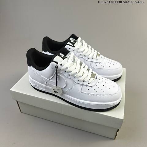 Nike Air Force 1 07 White Black Grey EU 36-45 Sneaker - Unisex (BS-62951)