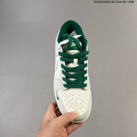 Nike Dunk Low Sail Light Grey Dark Green EU 36-45 Skate Shoe - Unisex (BS-63375)