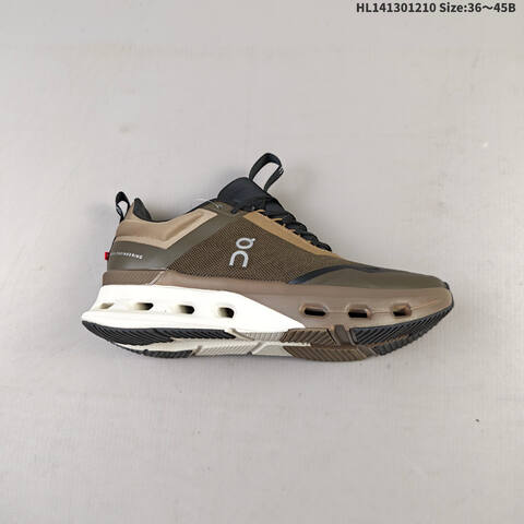 On Running Cloudnova X Olive Brown Black White EU 36-45 Running Shoe Running Sneakers - Unisex BS-69748