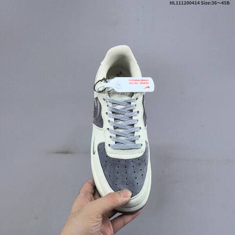 Nike Air Force 1 07 Low Off White Grey Silver EU 36-45 Sneaker - Unisex (BS-60752)