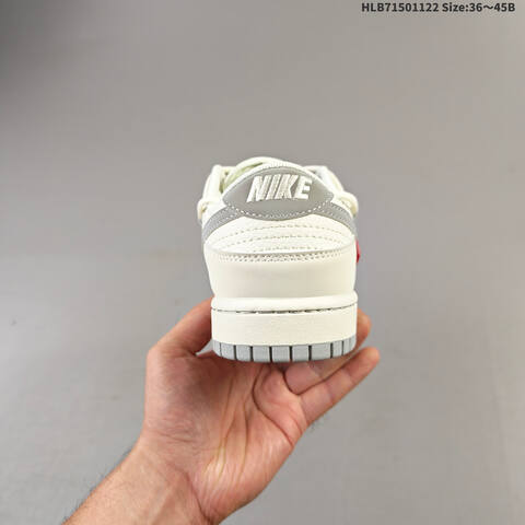 Nike SB Dunk Low Supreme DIY Off White Grey Red EU 36-45 Skate Shoe - Unisex (BS-63273)