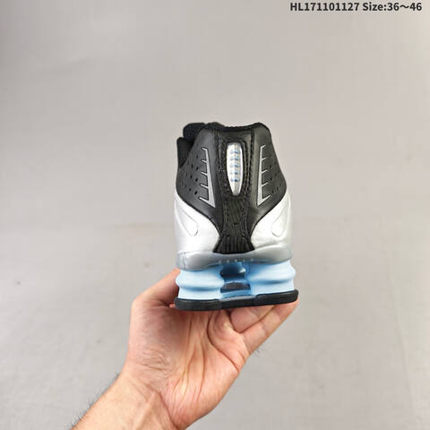 Nike Shox R4 Black White Light Blue EU 36-46 Running Shoe - Unisex (BS-63022)