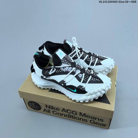 Nike ACG Mountain Fly Low GORE TEX Black Grey White Red EU 36-46 Trail Shoe - Unisex (BS-60920)