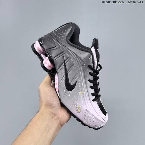Nike Shox R4 Black Purple Teal EU 36-45 Running Shoe - Unisex (BS-62405)