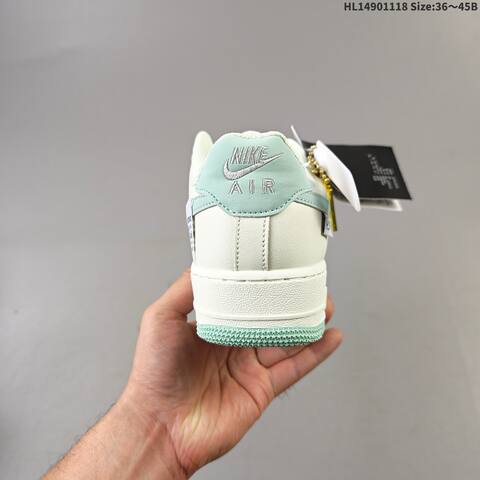 Nike Air Force 1 07 FB1839-211 Sail Light Mint White Blue EU 36-45 Sneaker - Unisex (BS-63493)