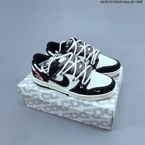 Nike SB Dunk Low Off White Dark Grey Red EU 36-45 Skate Shoe - Unisex (BS-62115)