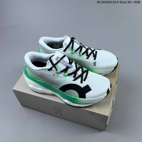 On Cloudboom Max 3 Black Or White Green EU 36-46 Running Shoe Running Sneakers - Unisex (BS-69741)
