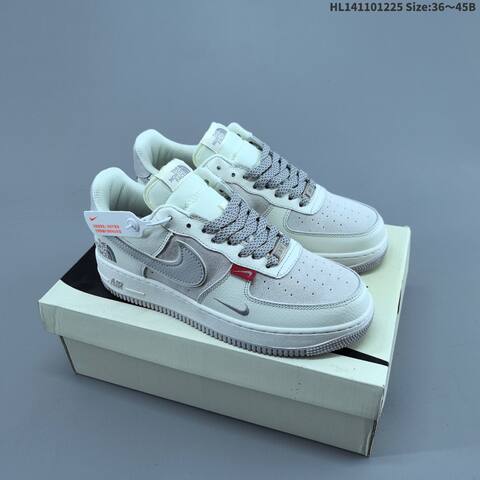 Nike Air Force 1 07 White Grey Red EU 36-45 Sneaker - Unisex (BS-62456)