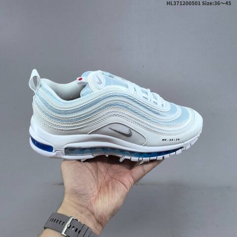 Nike Air Max 97 Black White Red Blue EU 36-45 Running Shoe - Unisex (BS-60561)