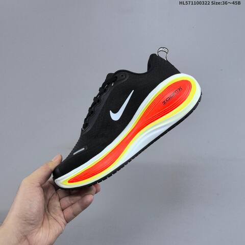 Nike Vomero Plus ReactX Air Zoom Black White Red Yellow EU 36-45 Running Shoe - Unisex (BS-61181)