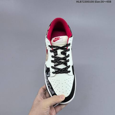Nike Dunk Low White Black Red Gold EU 36-45 Skate Shoe - Unisex (BS-62124)