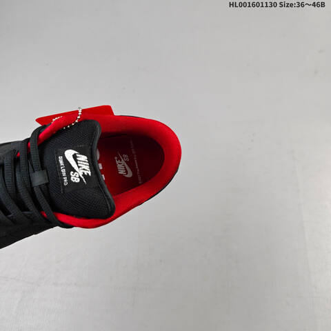 Nike SB Dunk Low Pro Black Red EU 36-46 Skate Shoe - Unisex (BS-62931)