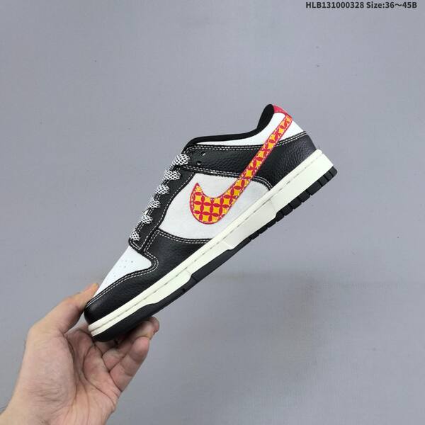 Nike Dunk Low black white red yellow EU 36-45 skate shoe