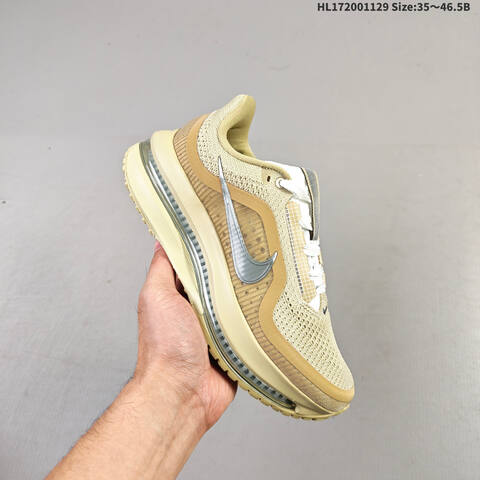 Nike Pegasus Premium Airscape Beige White Gold Grey 35 46 5 Running Shoe - Unisex (BS-62964)