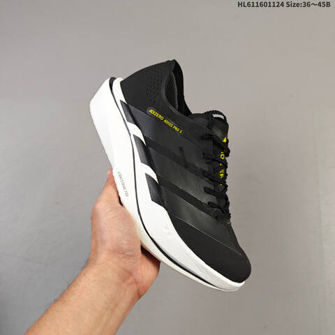 Adidas Adizero Adios Pro 5 Black White Yellow EU 36-45 Running Shoe - Unisex (BS-65465)