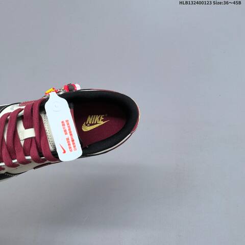 Nike Dunk Low Off White Black Burgundy Gold EU 36-45 Skate Shoe - Unisex (BS-61801)