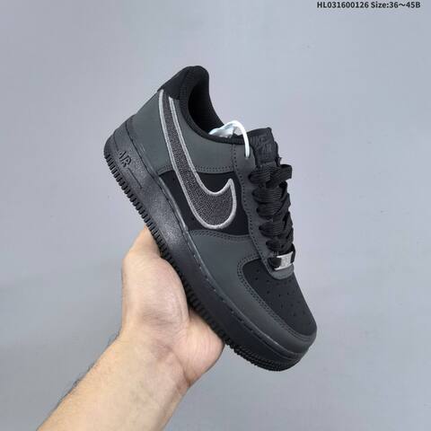 Nike Air Force 1 07 Low Black Dark Grey EU 36-45 Sneaker - Unisex (BS-61733)