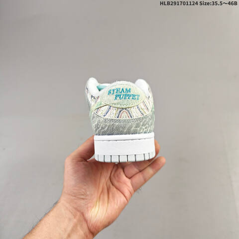 Nike SB Dunk Low Light Green White Cream Gray EU 35 5-46 Skate Shoe - Unisex (BS-63173)