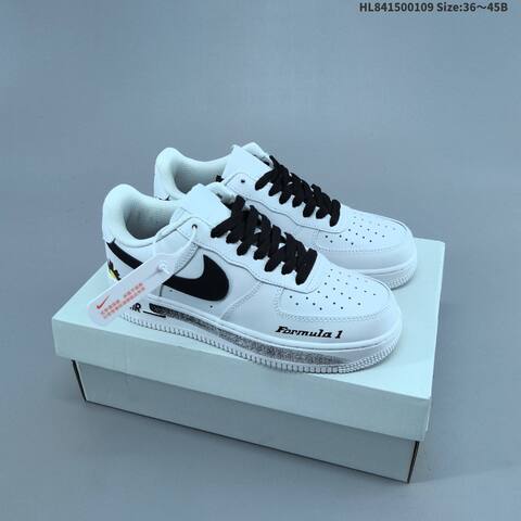 Nike Air Force 1 07 White Black Yellow EU 36-45 Sneaker - Unisex (BS-62118)