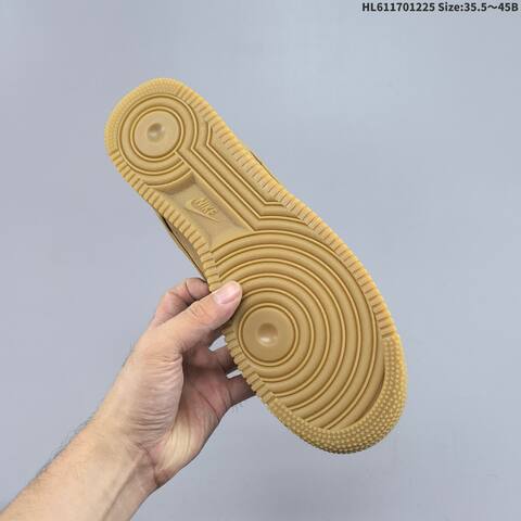 Nike Air Force 1 Low CJ9179-200 Wheat Tan Gum Brown EU 35 5-45 Sneaker - Unisex (BS-62461)