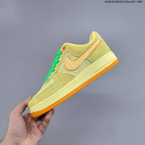 Nike Air Force 1 07 Low Oregon Ducks White Dark Green Bright Green Orange EU 36-45 Sneaker - Unisex (BS-62262)