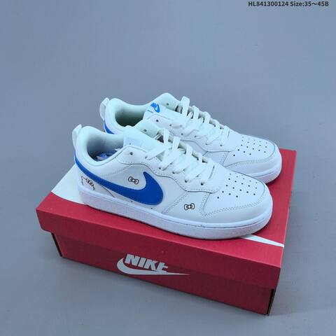 Nike Court Borough Low 2 White Blue EU 35-45 Skate Shoe - Unisex (BS-61790)