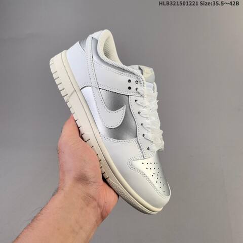 Nike Dunk Low White Silver Grey Sail EU 35 5-42 Skate Shoe - Unisex (BS-62525)