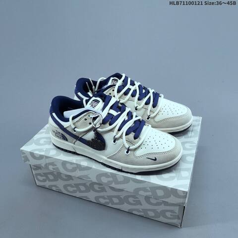 Nike SB Dunk Low White Navy Blue EU 36-45 Skate Shoe - Unisex (BS-61858)