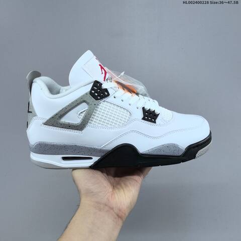 Air Jordan 4 Retro OG White Cement Replica AIR JORDAN 4 Aj4 Lifestyle (BS-66661)