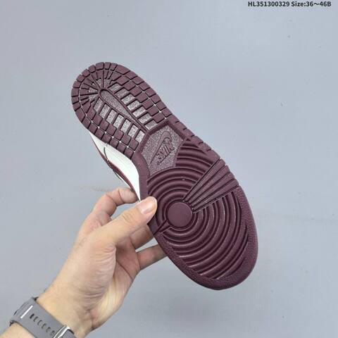 Nike Dunk Low Sail Dark Burgundy White EU 36-46 Skate Shoe - Unisex (BS-61045)