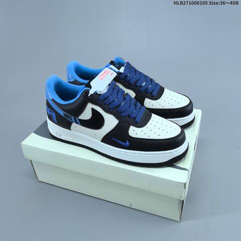 Nike Air Force 1 07 Blue White Black EU 36-45 Sneaker - Unisex (BS-62215)