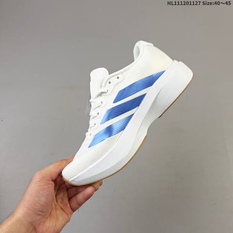 Adidas Adizero Evo SL JS4452 White Blue Mint Neon Yellow EU 40-45 Running Shoe - Men's (BS-65434)