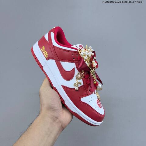 Nike SB Dunk Low CNY White Red Gold EU 35 5-46 Skate Shoe - Unisex (BS-61676)