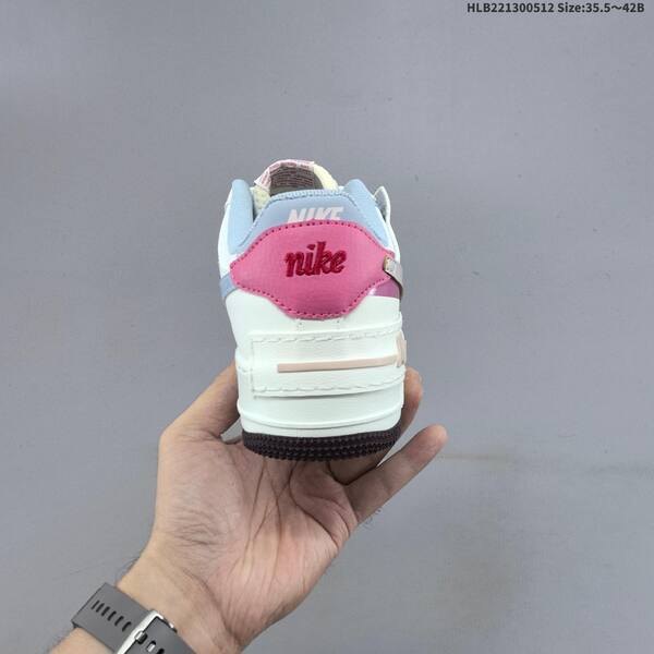 Nike WMNS Air Force 1 Shadow off white light blue pink dark brown EU 35 5-42 sneaker