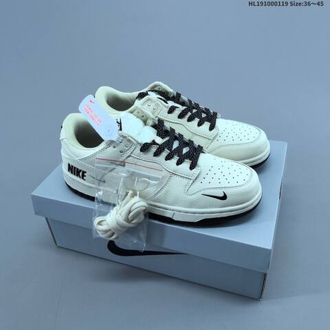 Nike SB Dunk Low Sail Navy Silver Off White EU 36-45 Skate Shoe - Unisex (BS-61894)
