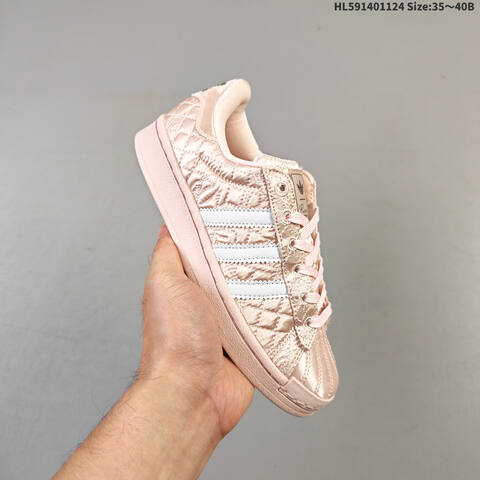 Adidas Caroline Hu x Adidas Originals Superstar W Light Pink White EU 35-40 Skate Shoe - Unisex (BS-65467)