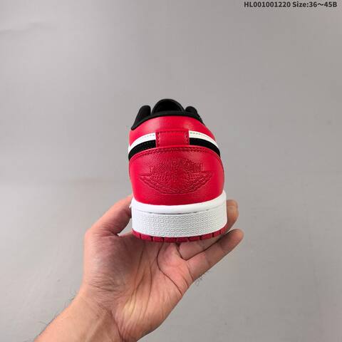 Air Jordan 1 Low Black Toe AIR JORDAN 1 Aj1 Lifestyle (BS-67345)