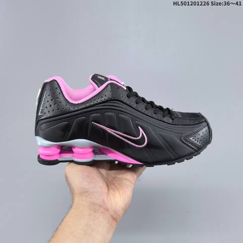 Nike Shox R4 AR3565 015 White Rose Gold Pink Black EU 36-41 Running Shoe - Unisex (BS-62406)