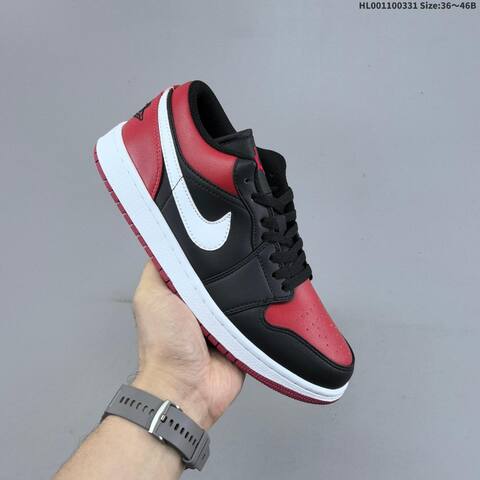 Air Jordan 1 Low Alternate Bred Toe AIR JORDAN 1 Aj1 Lifestyle (BS-66383)