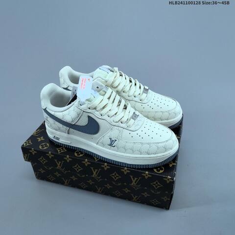 Nike Air Force 1 07 LV8 Off White Blue EU 36-45 Sneaker - Unisex (BS-61689)