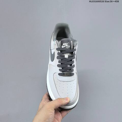 Nike Air Force 1 07 IH1943-100 Light Grey Dark Grey White Black Yellow EU 36-45 Sneaker - Unisex (BS-60111)