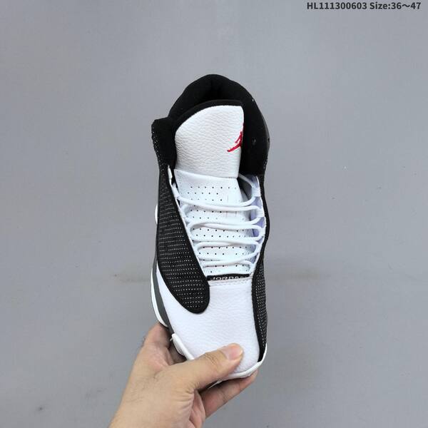 Nike Air Jordan 13 black/white/gray with green hologram EU 36-47 basketball