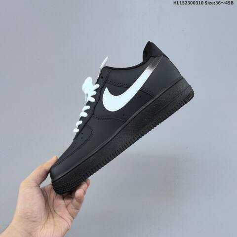 Nike Air Force 1 Low 07 Black White Silver EU 36-45 Sneaker - Unisex (BS-61391)