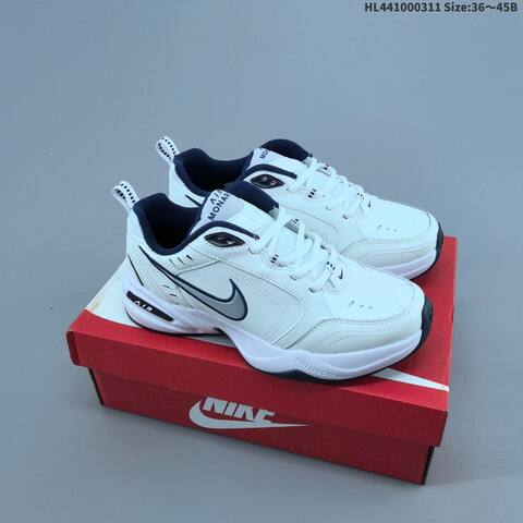 Nike Air Monarch IV White Black Red EU 36-45 Training Shoe - Unisex (BS-61379)