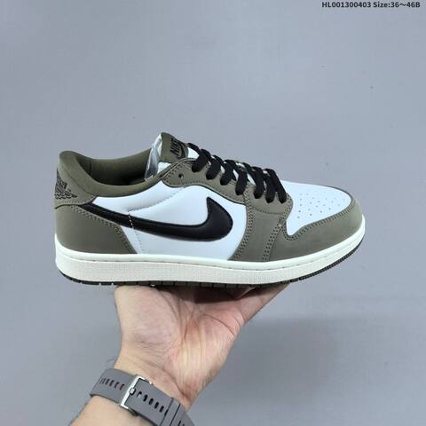 Air Jordan 1 Low OG Medium Olive AIR JORDAN 1 Aj1 Lifestyle (BS-66343)