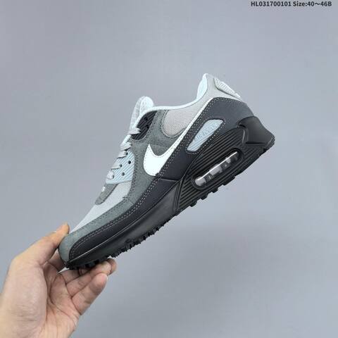 Nike Air Max 90 Grey Black White Red Navy EU 40-46 Running Shoe - Men's (BS-62278)