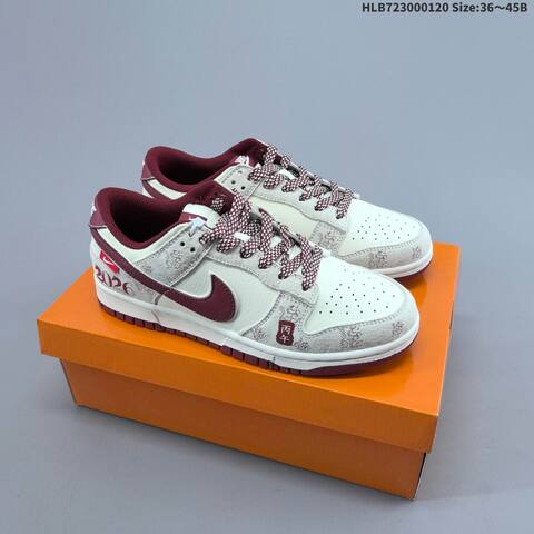 Nike SB Dunk Low Black White Red Grey EU 36-45 Skate Shoe - Unisex (BS-61876)