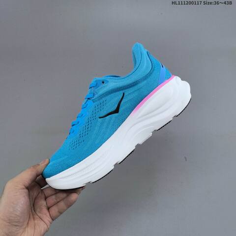 HOKA Bondi 9 Blue White Pink Black EU 36-43 Running Shoe Running Sneakers - Unisex (BS-69401)
