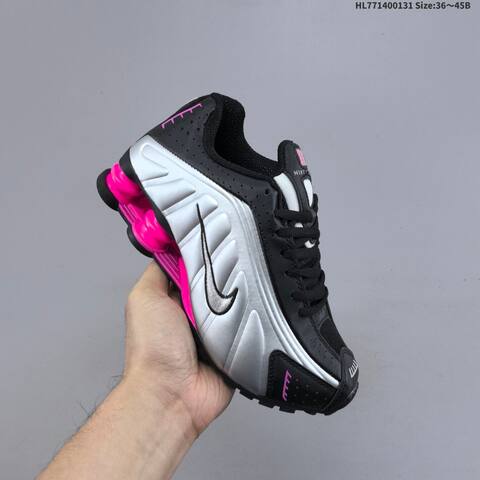 Nike Shox R4 Black Silver Pink White Blue EU 36-45 Running Shoe - Unisex (BS-61611)