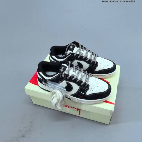 Nike Dunk SB Low Stussy Custom Off White Black Red EU 36-45 Skate Shoe - Unisex (BS-60213)